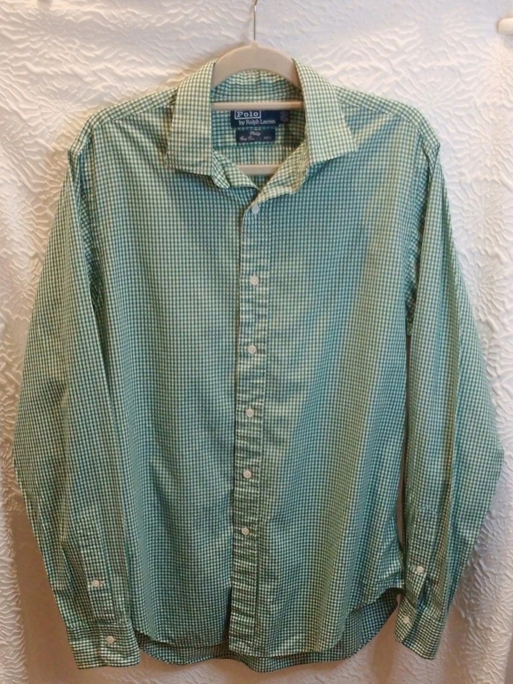 Polo Ralph Lauren Philip Green Gingham Shirt 16 36 Vintage